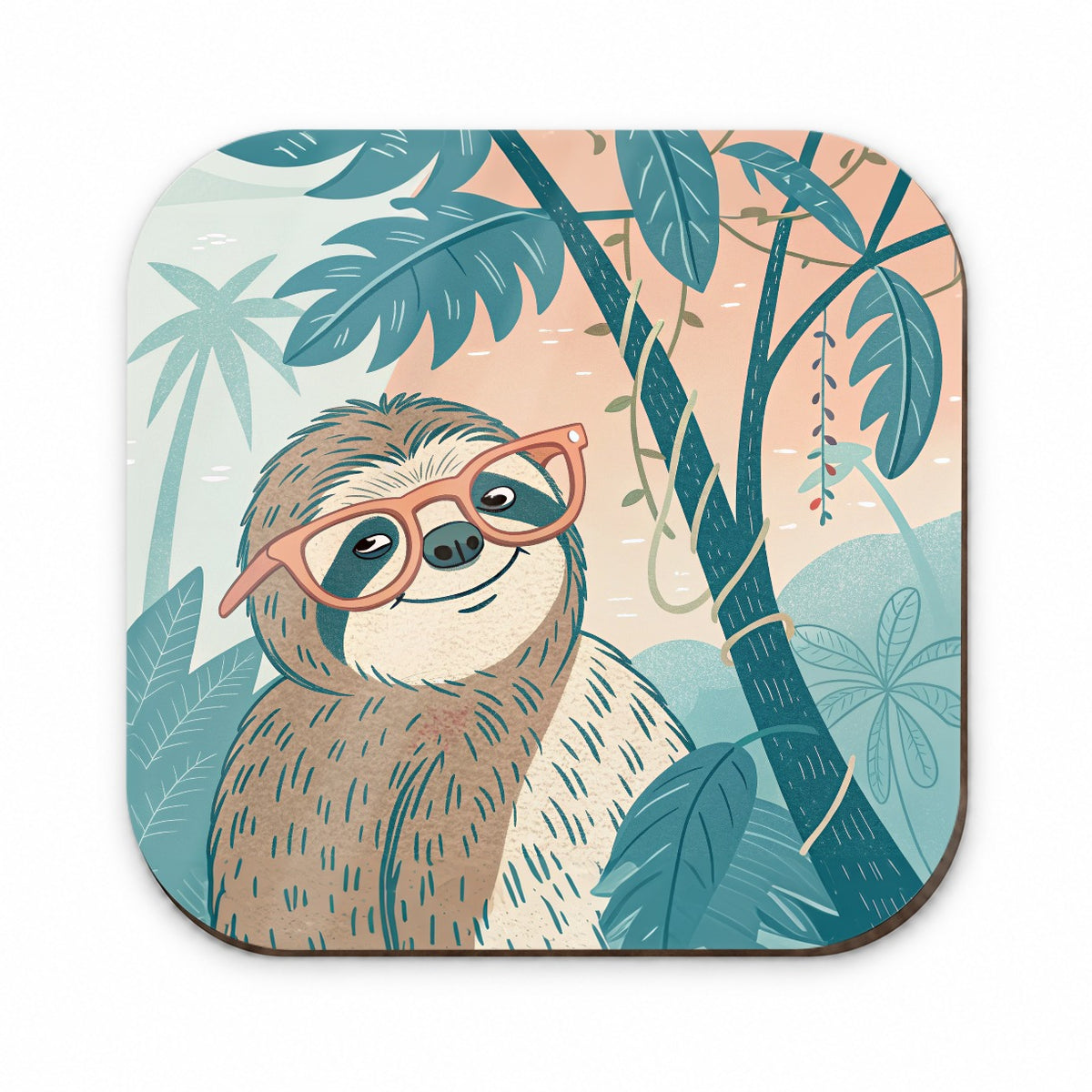 Cool Sloth Wearing Glasses Fridge Magnet