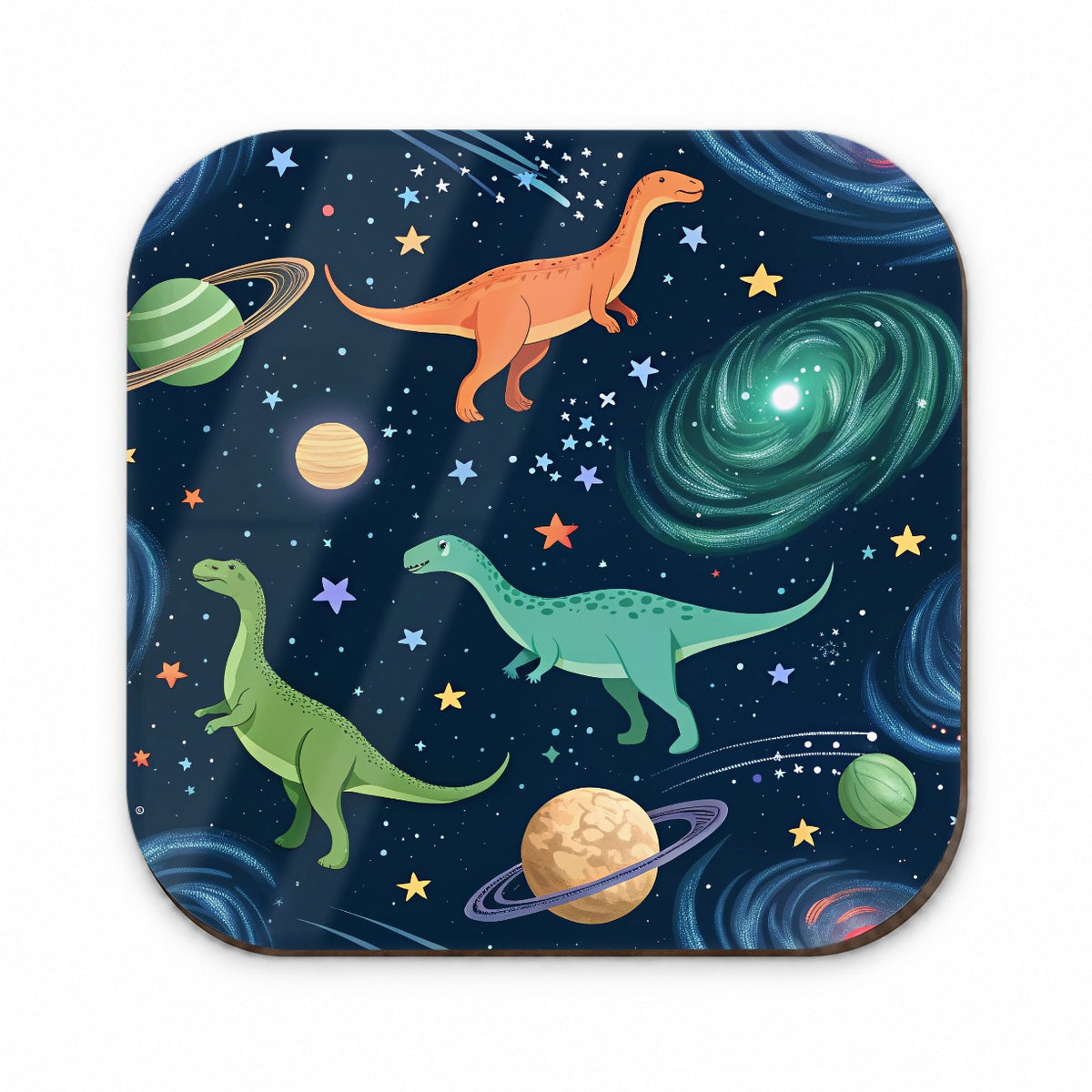 Dinosaurs Floating In Space Galaxy Fridge Magnet