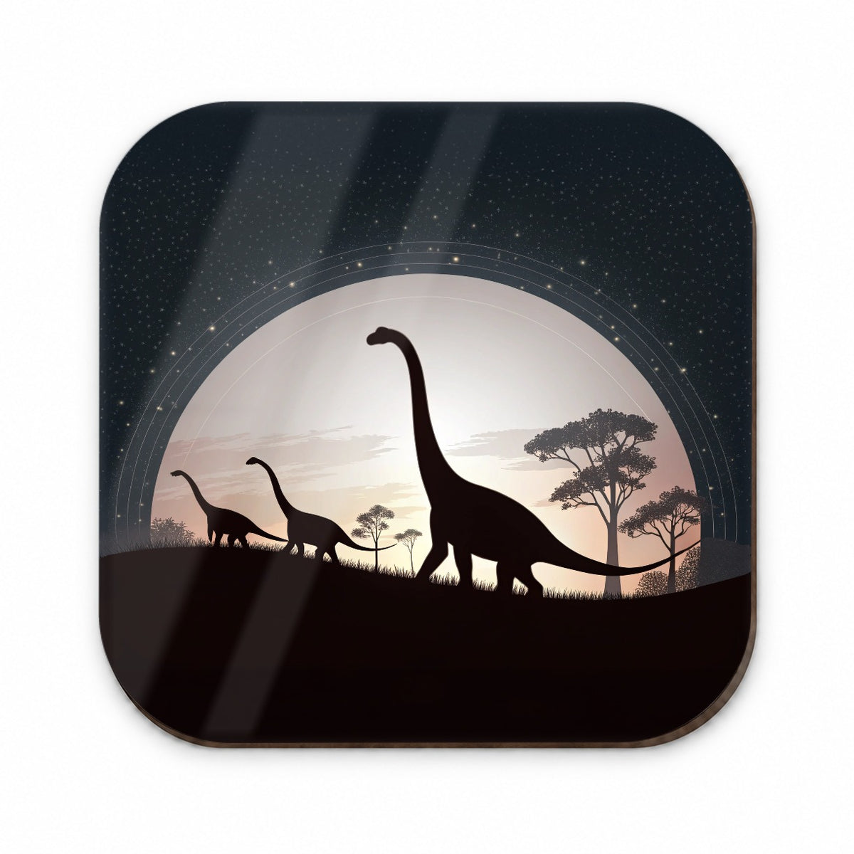 Diplodocus Silhouettes Dinosaurs Fridge Magnet