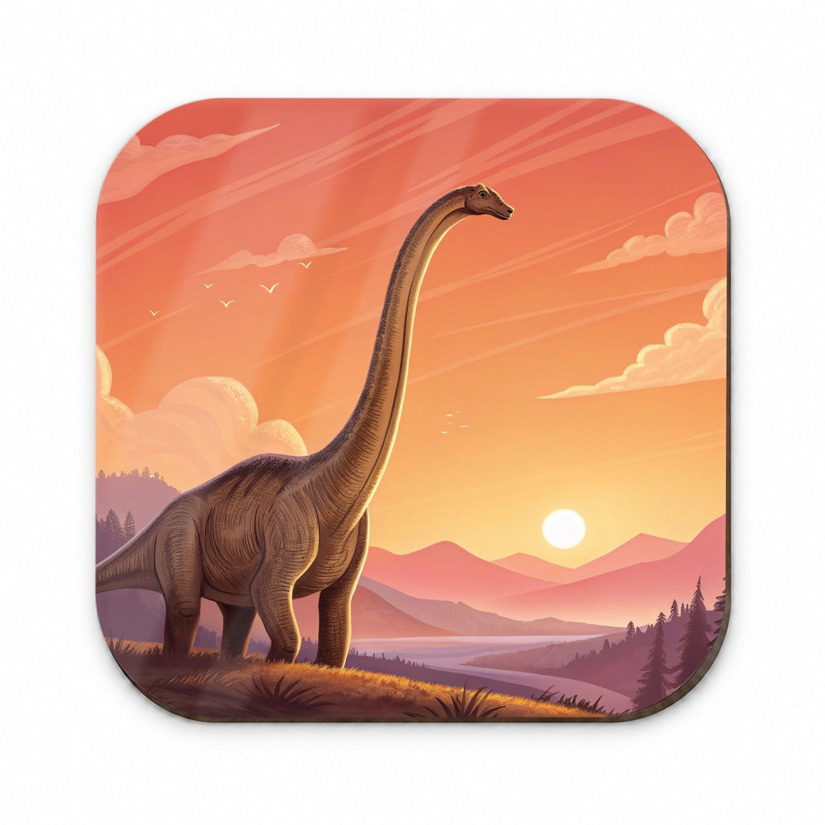 Diplodocus Sunset Dinosaur Fridge Magnet
