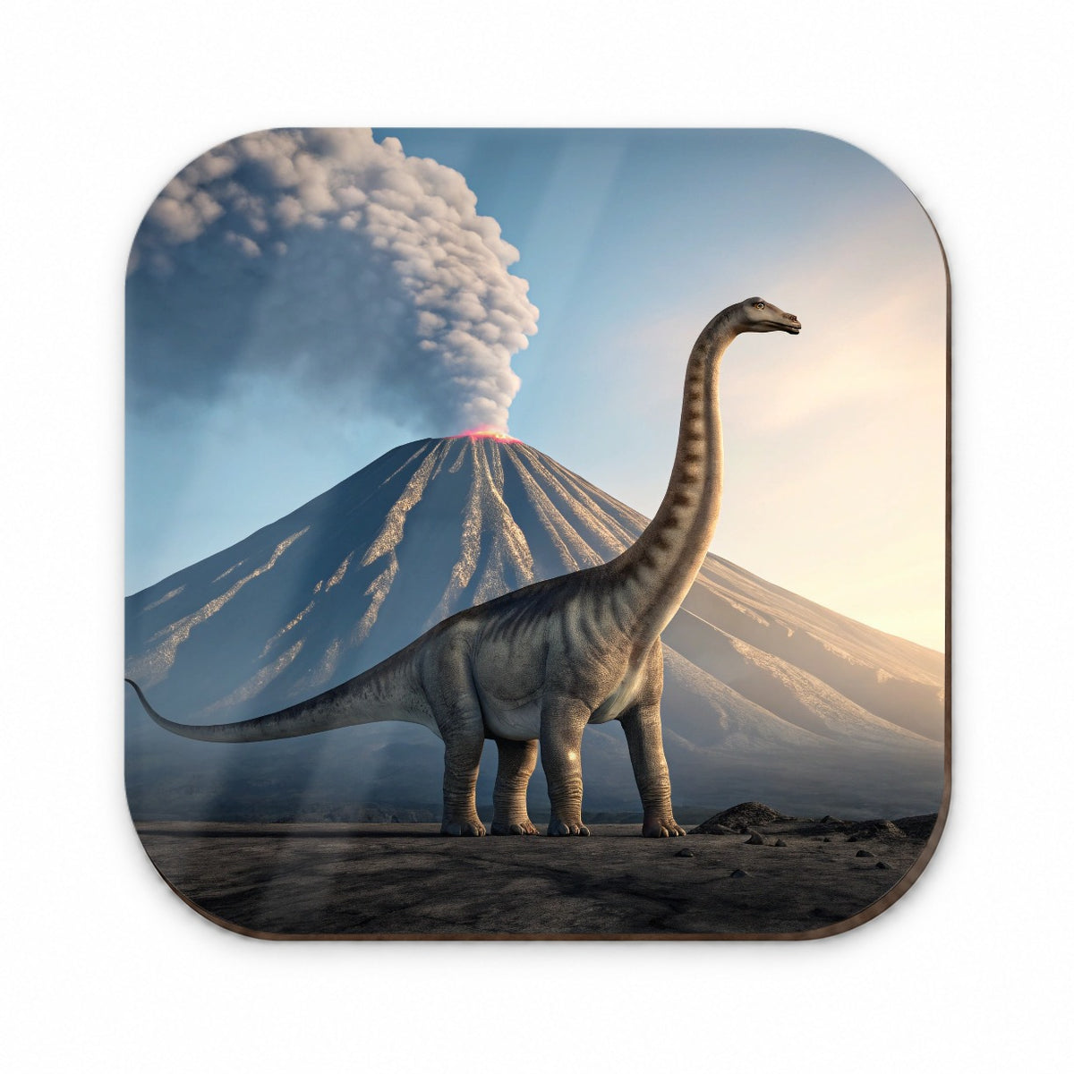 Diplodocus Volcano Dinosaur Fridge Magnet