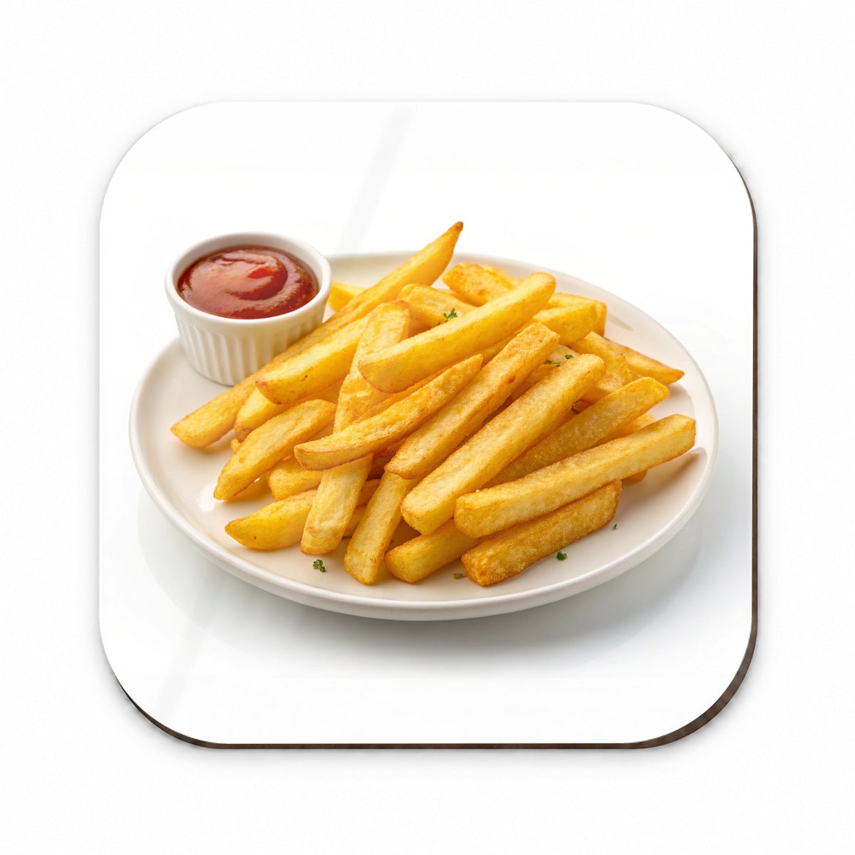 French Fries Ketchup Snack Fridge Magnet
