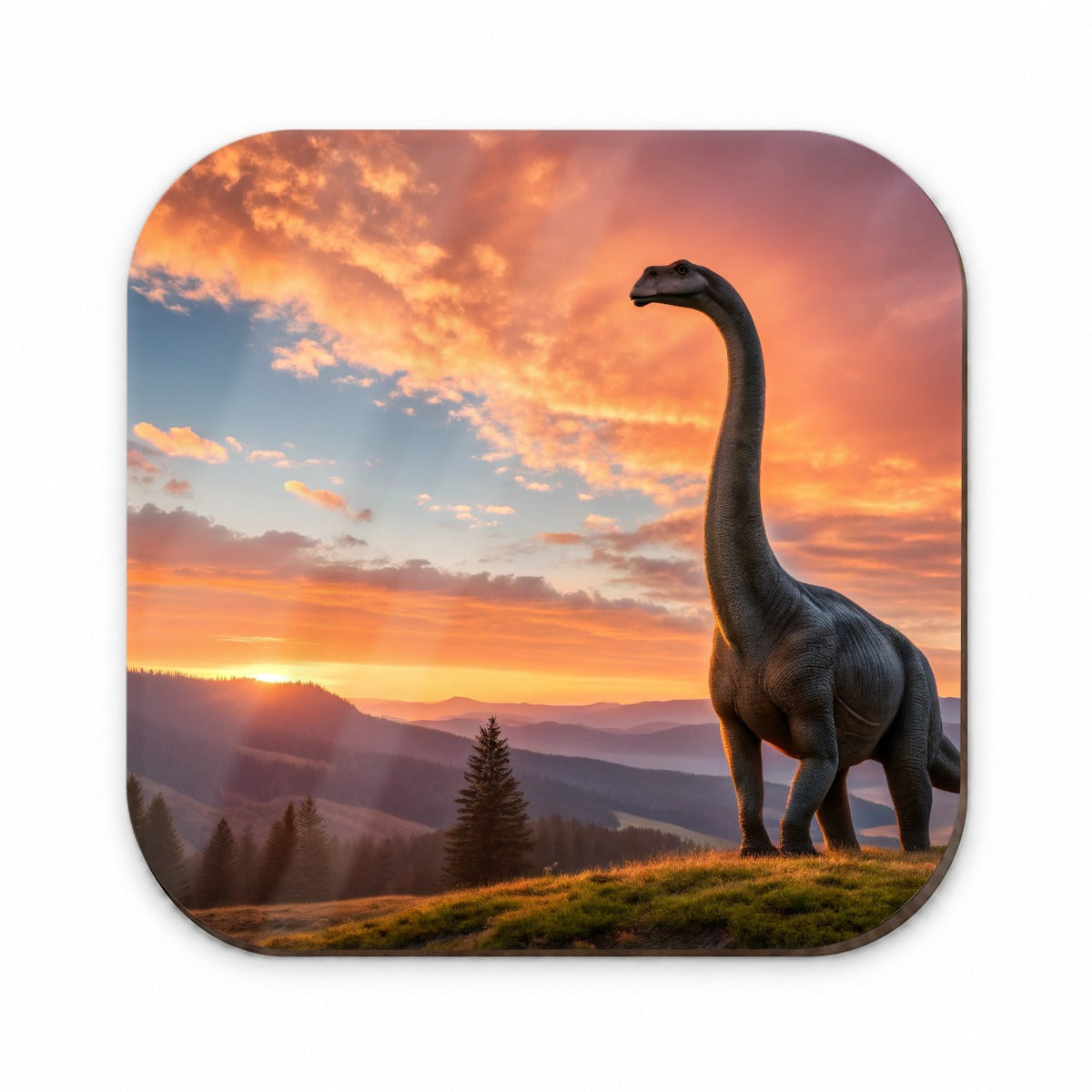 Gigantosaurus Sunset Dinosaur Sauropod Fridge Magnet