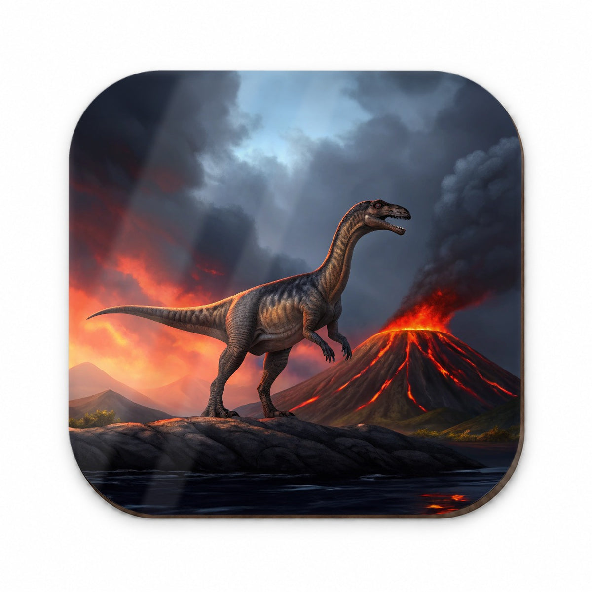 Gigantosaurus Volcano Dinosaur Sauropod Fridge Magnet
