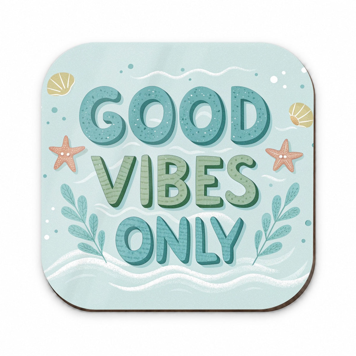 Good Vibes Only Sea Foam Ocean Beach Fridge Magnet
