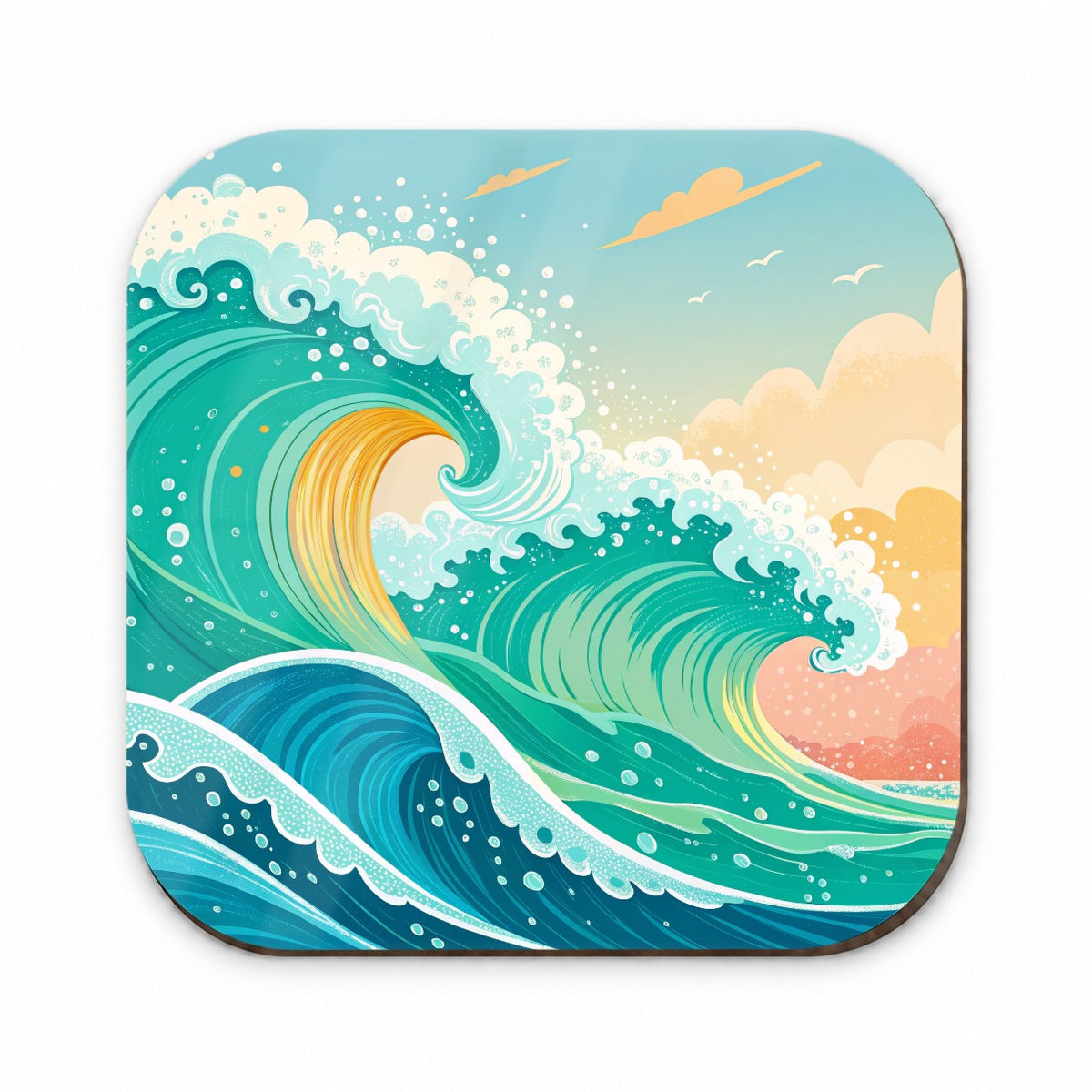 Groovy Ocean Waves Colorful Fridge Magnet