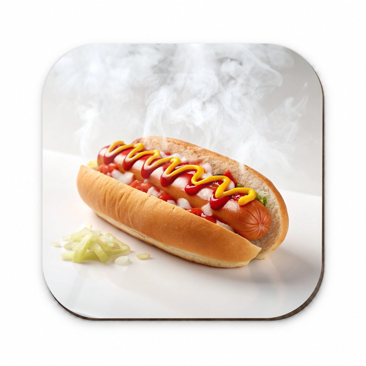 Hot Dog Ketchup Mustard Onions Fridge Magnet