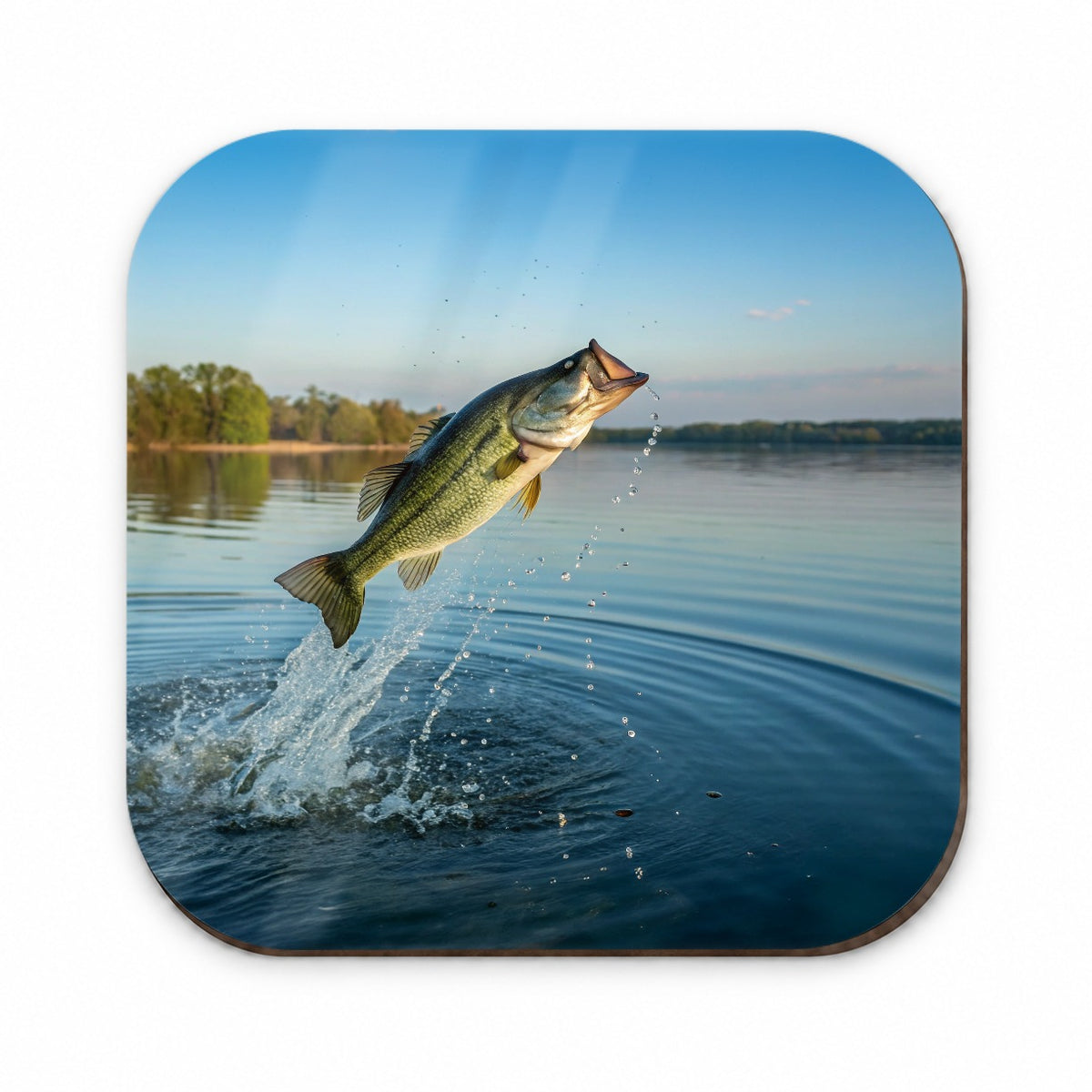 Largemouth Bass Fish Jumping Fishing Fridge Magnet