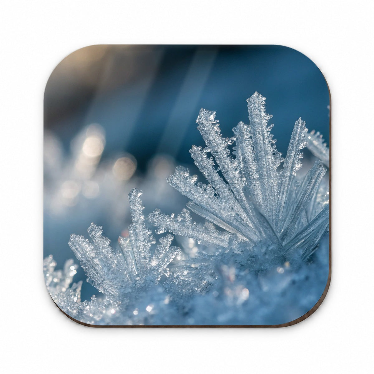 Macro View Icy Crystals Snow Flakes Fridge Magnet