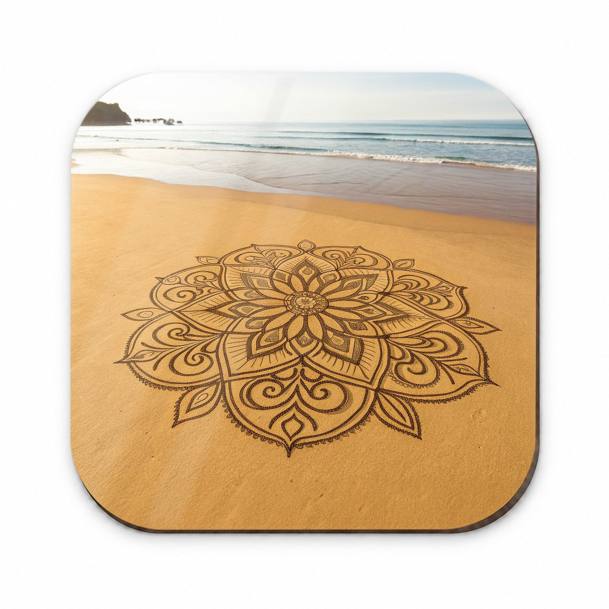 Mandala Pattern Beach Sand Fridge Magnet