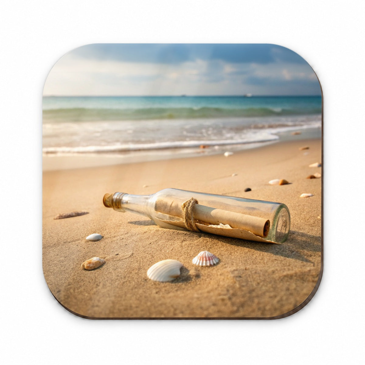 Message In A Bottle On Beach Fridge Magnet