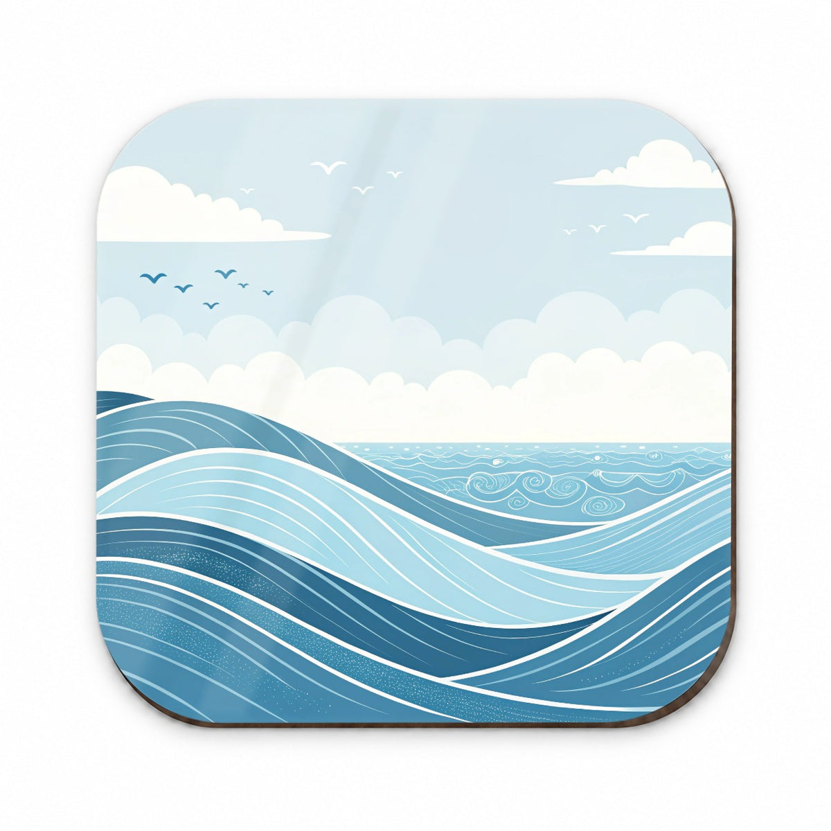 Ocean Waves Sketch Fridge Magnet