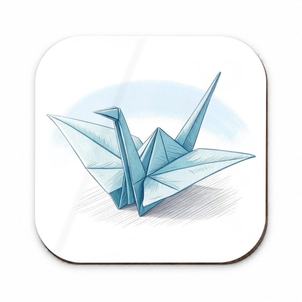 Origami Illustration Paper Crane Fridge Magnet