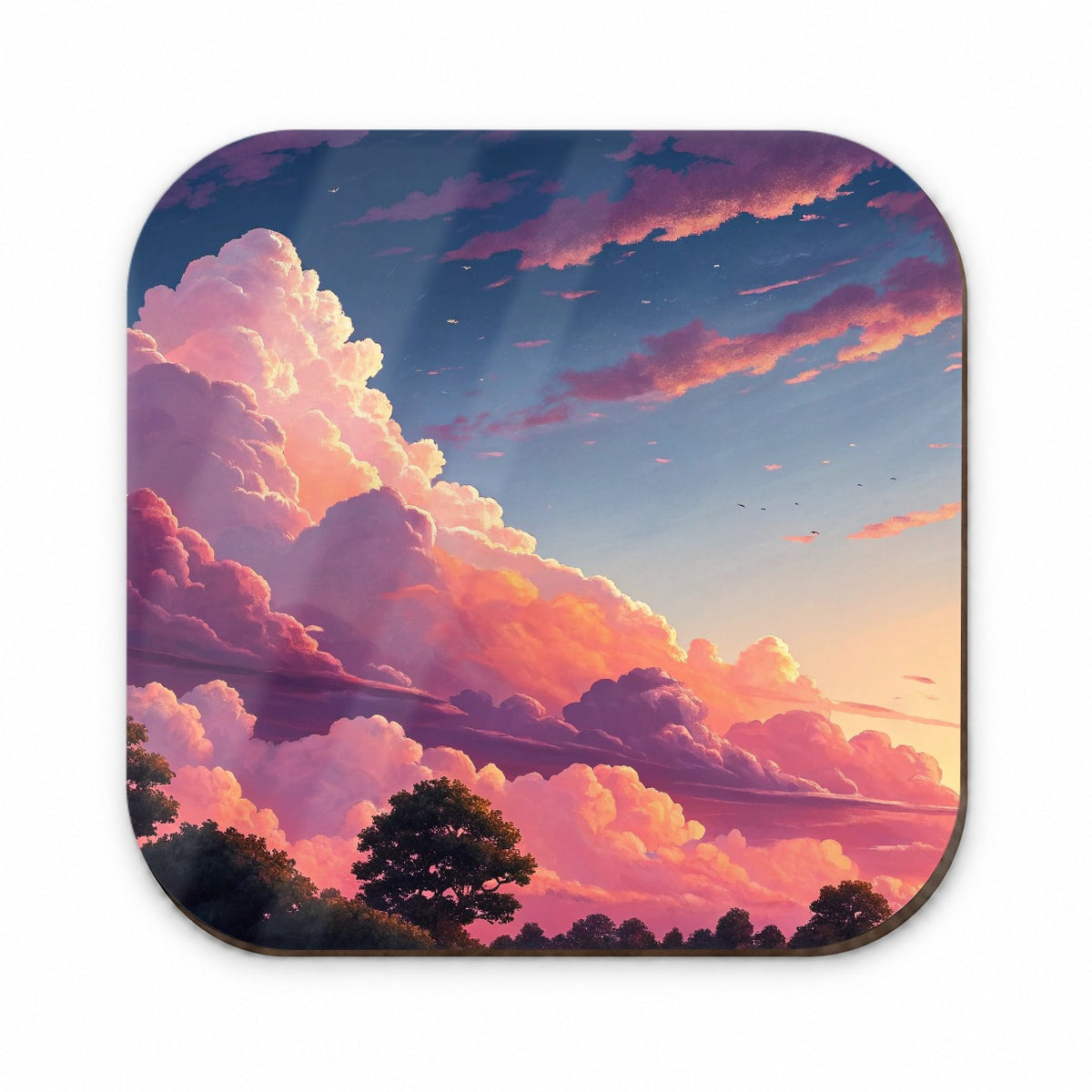 Painterly Sky Anime Clouds Fridge Magnet