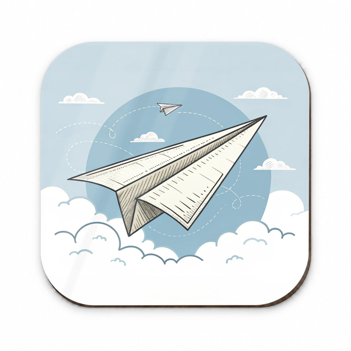 Paper Airplanes Flying Illustration Fridge Magnet
