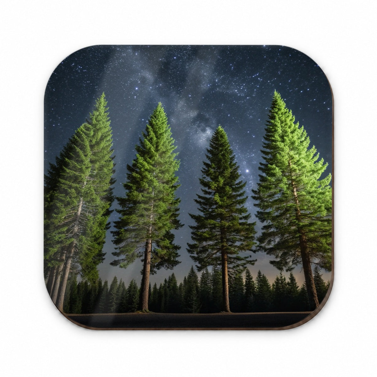 Pine Trees Star Packed Sky Fridge Magnet