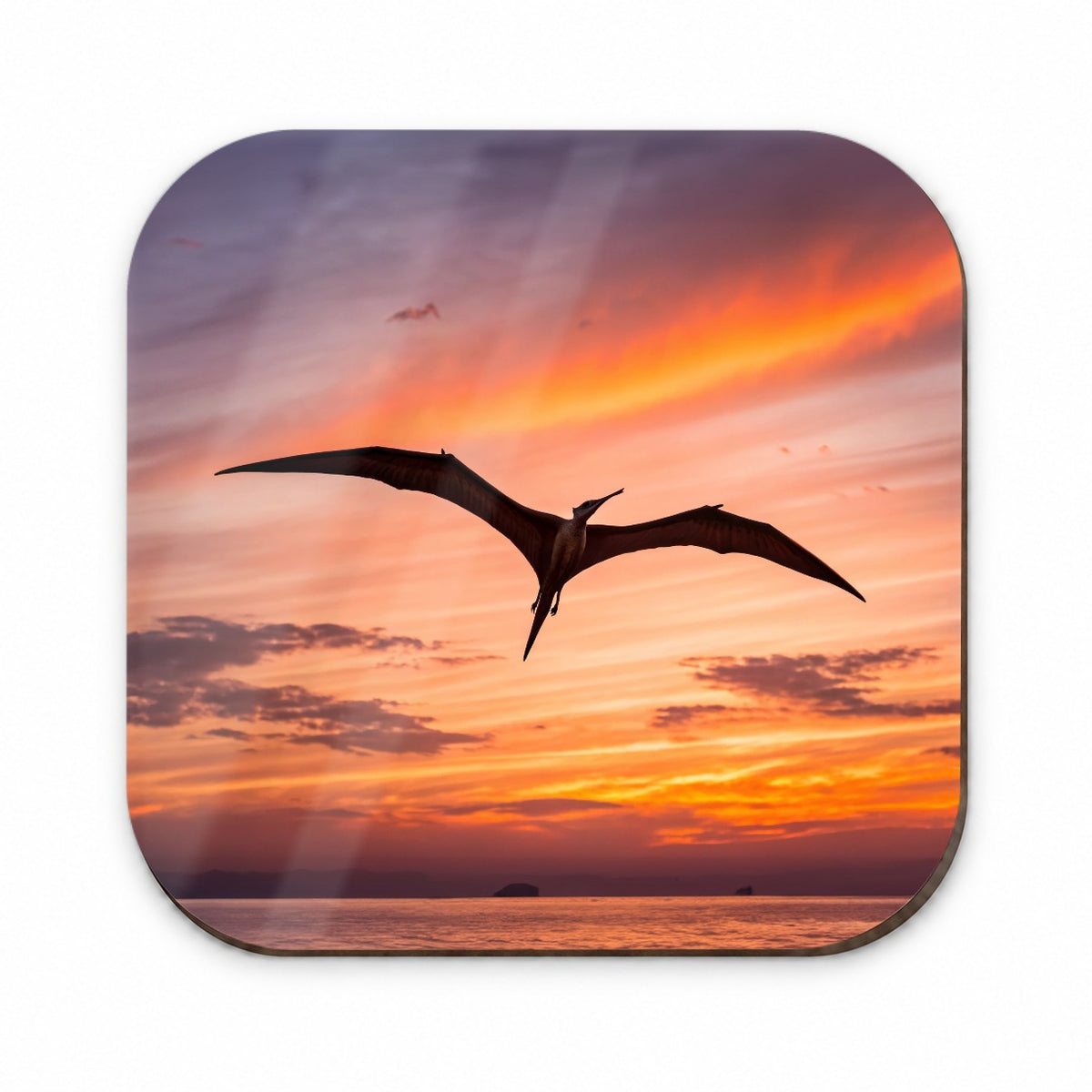 Pterodactylus Sunset Dinosaur Fridge Magnet