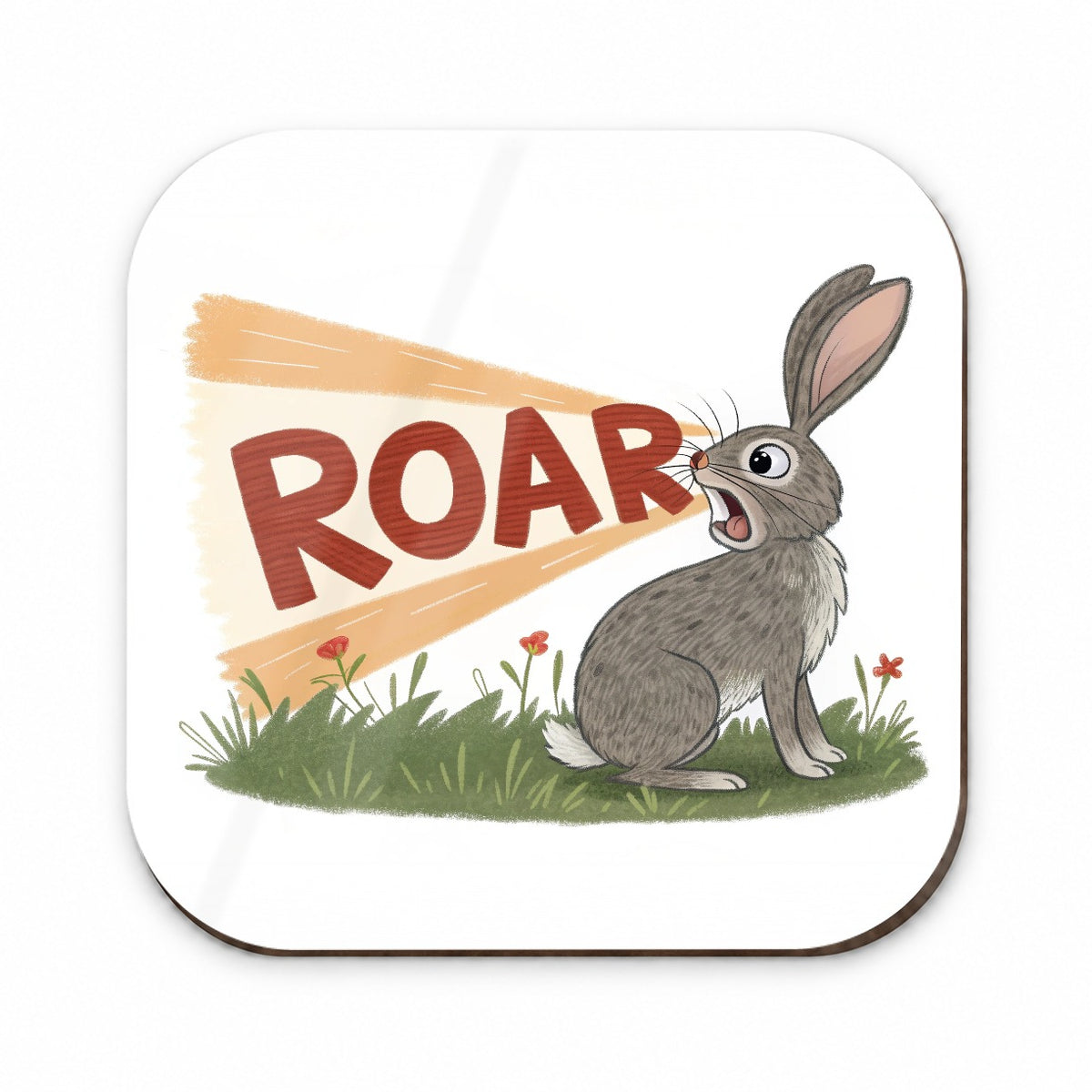 Rabbit Roar Bold Text Funny Fridge Magnet