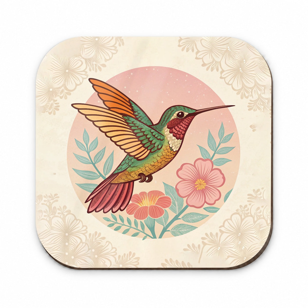 Retro Hummingbird Beautiful Fridge Magnet