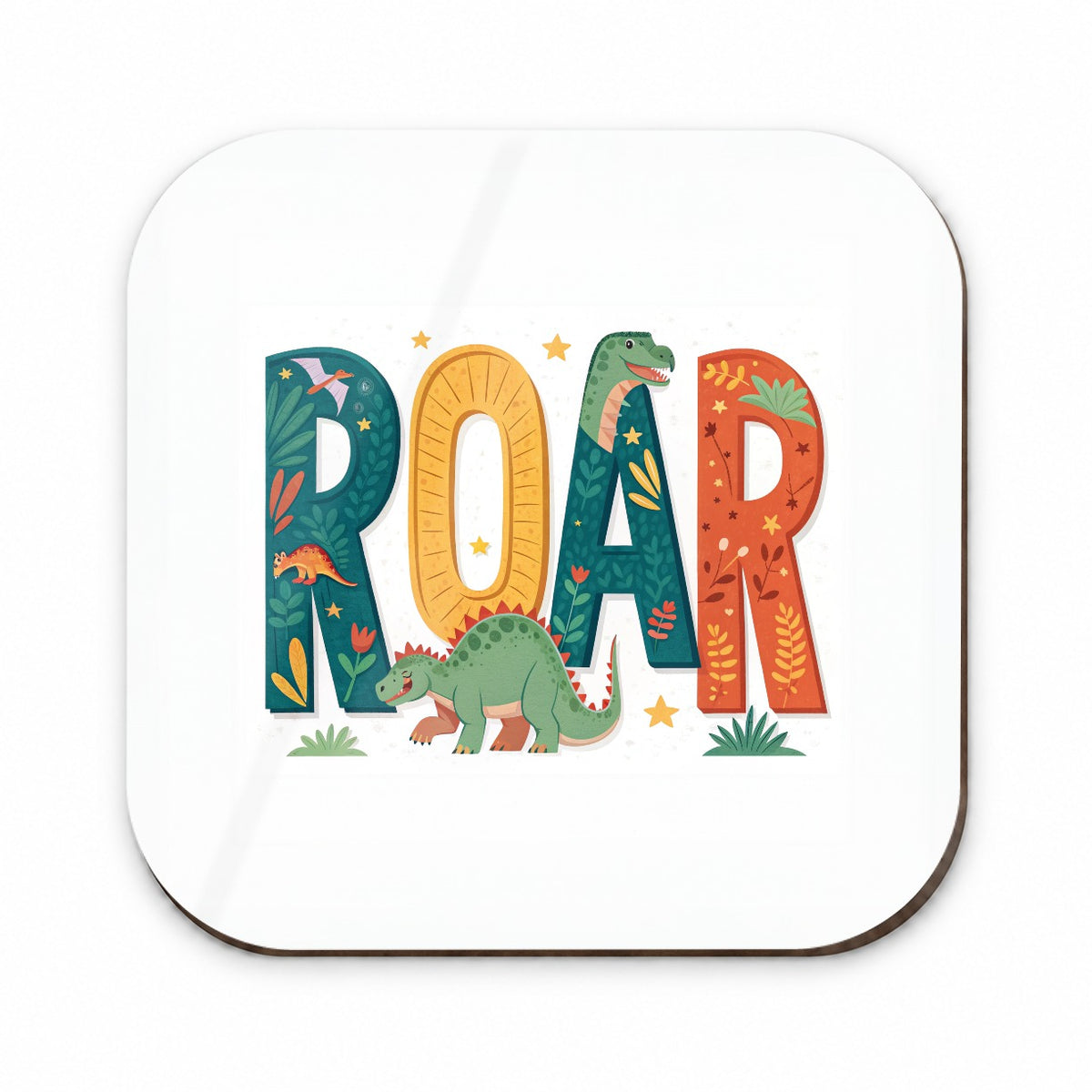 Roar Bold Colorful Dinosaurs Cute Fridge Magnet