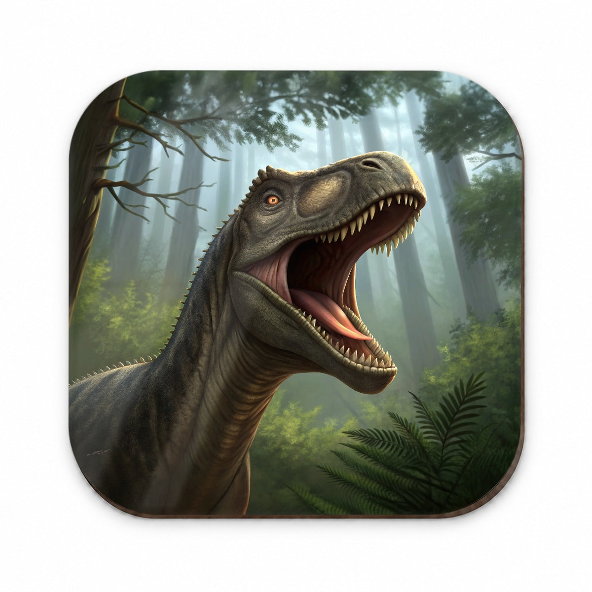 Roaring Brontosaurus Dinosaur Forest Fridge Magnet