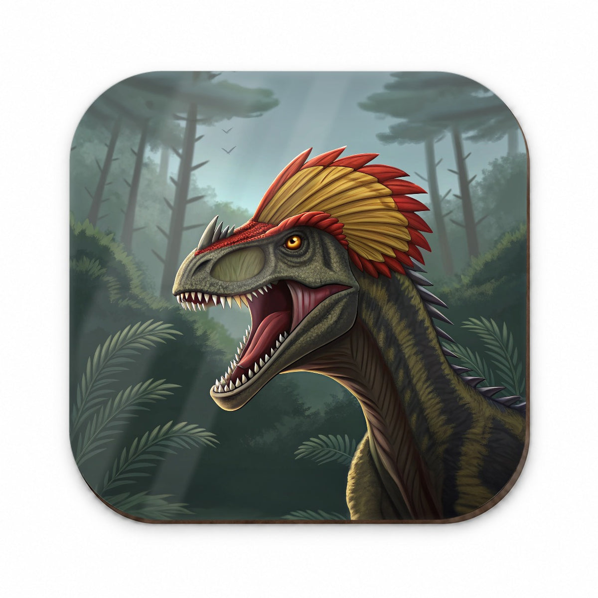 Roaring Dilophosaurus Dinosaur Scary Fridge Magnet