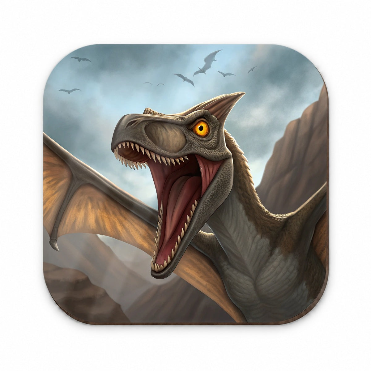 Roaring Pterodactylus Dinosaur Flying Fridge Magnet