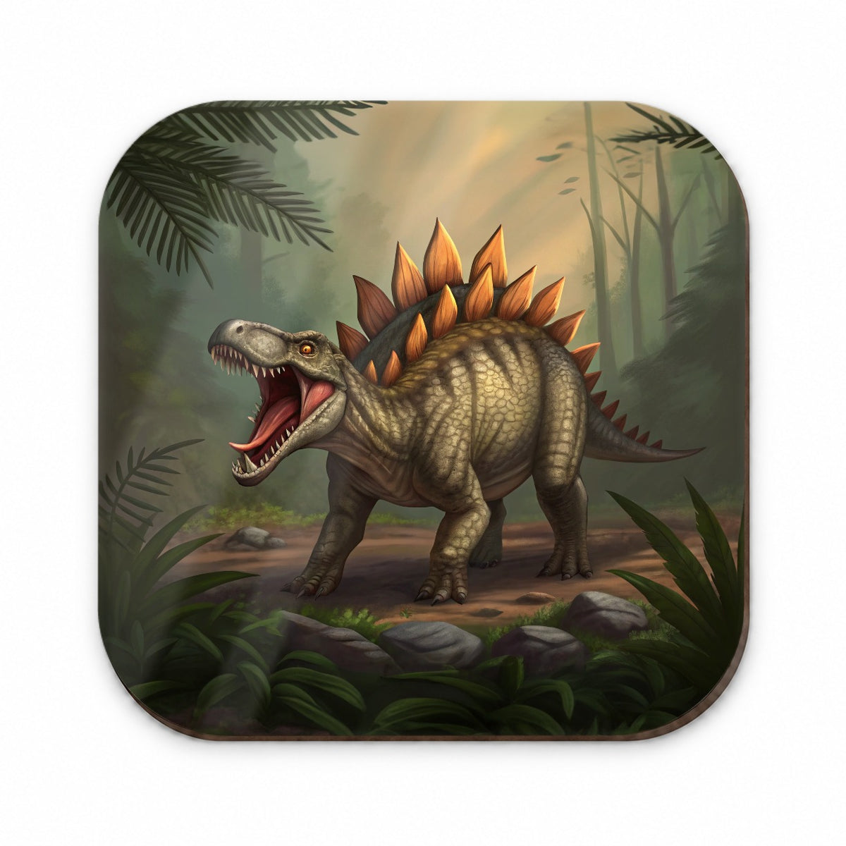 Roaring Stegosaurus Dinosaur Scary Fridge Magnet
