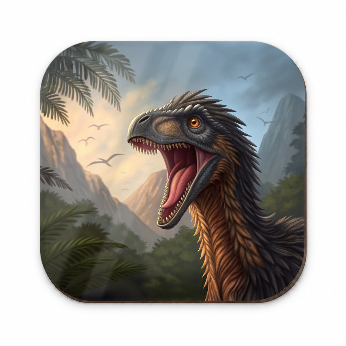 Roaring Therizinosaurus Dinosaur Jungle Fridge Magnet