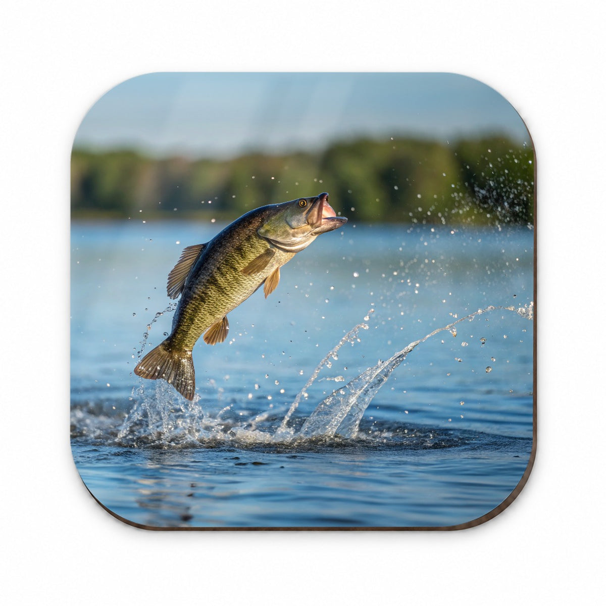 Smallmouth Bass Fish Jumping Fishing Fridge Magnet