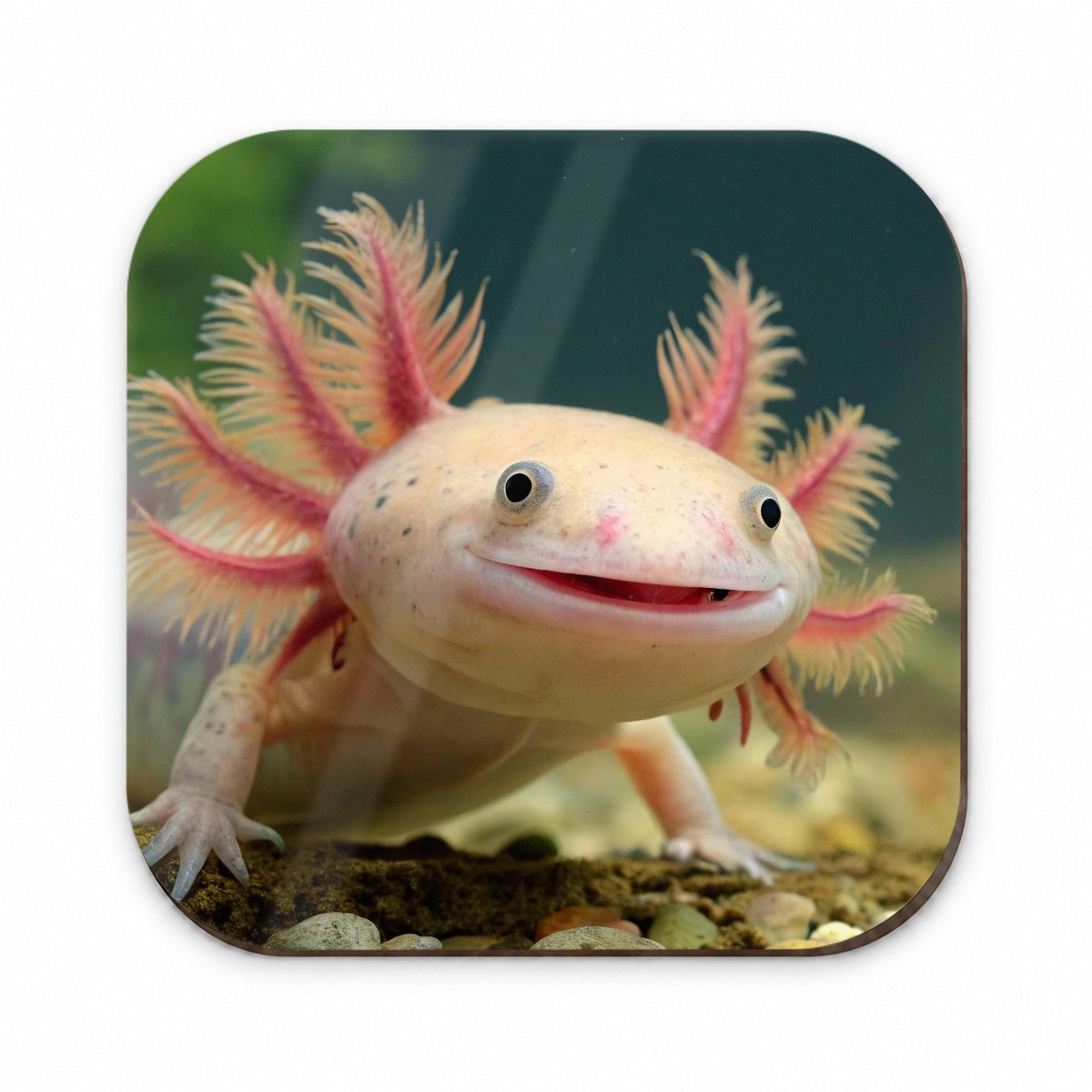 Smiling Axolotl Adorable Fridge Magnet