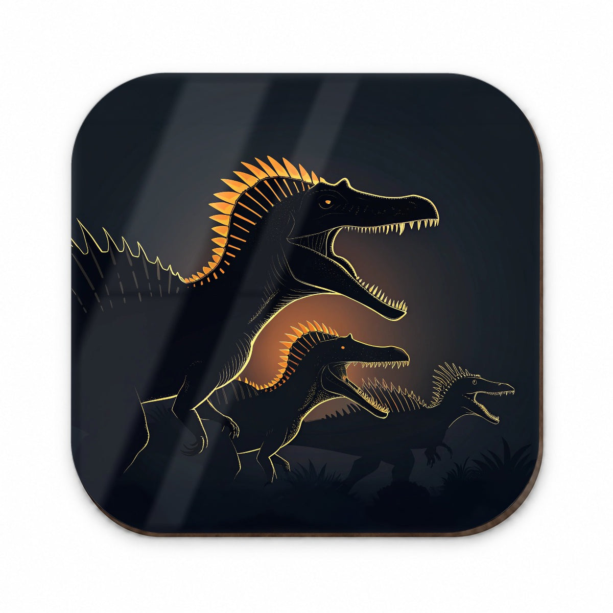 Spinosaurus Silhouettes Night Dinosaurs Fridge Magnet