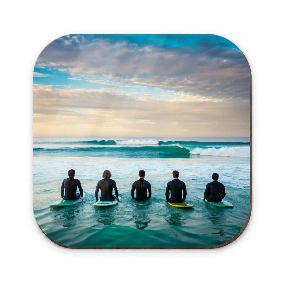 Surfing Surfers Surfboards Lineup Ocean Fridge Magnet