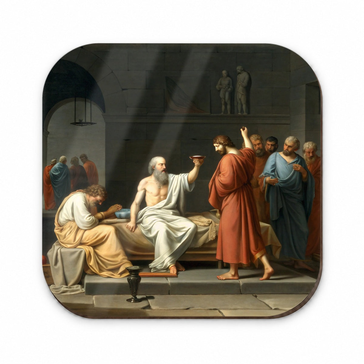 The Death Of Socrates Jacques Louis David Inspired Fridge Magnet