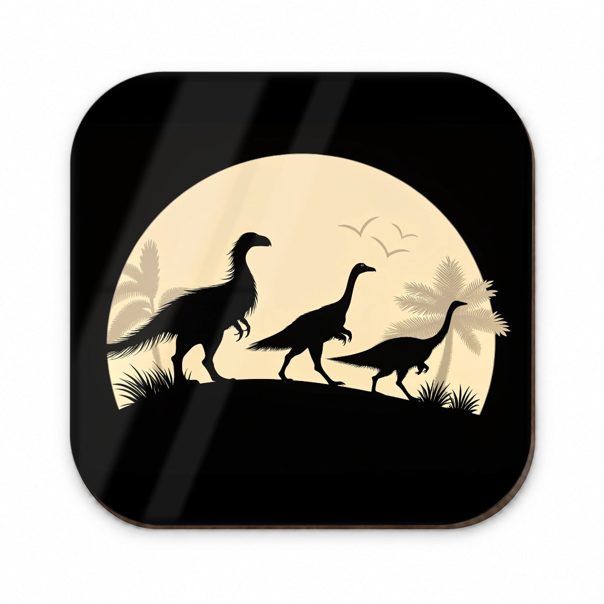 Therizinosaurus Silhouettes Dinosaurs Fridge Magnet