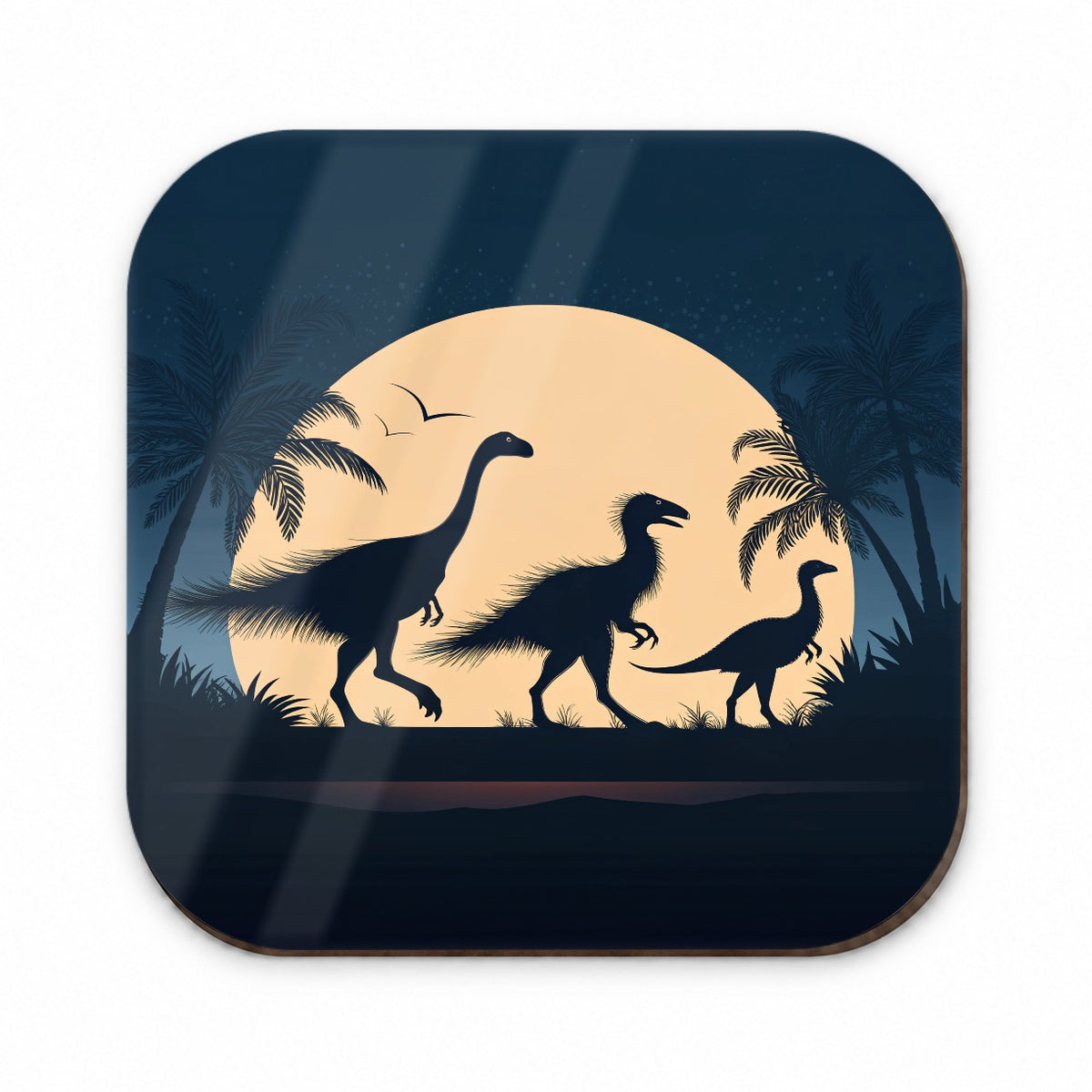 Therizinosaurus Silhouettes Night Dinosaurs Fridge Magnet