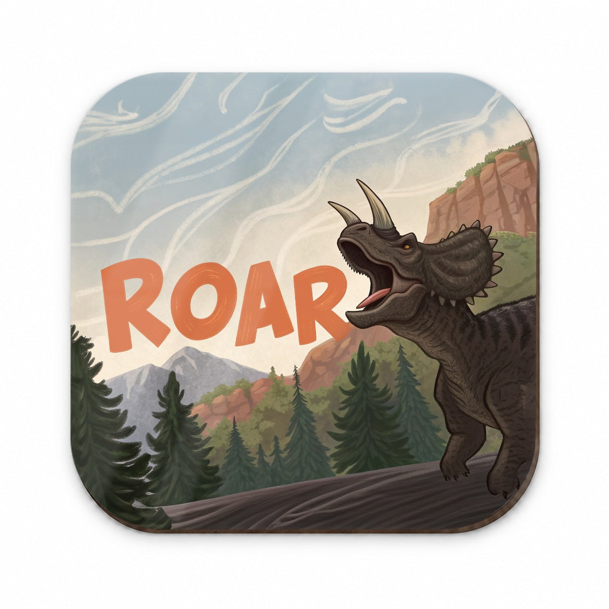 Triceratops Roar Bold Dinosaur Fridge Magnet