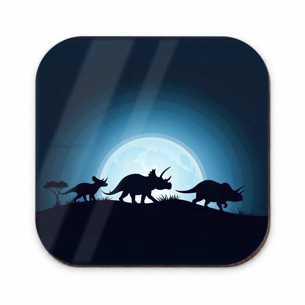Triceratops Silhouettes Dinosaur Fridge Magnet