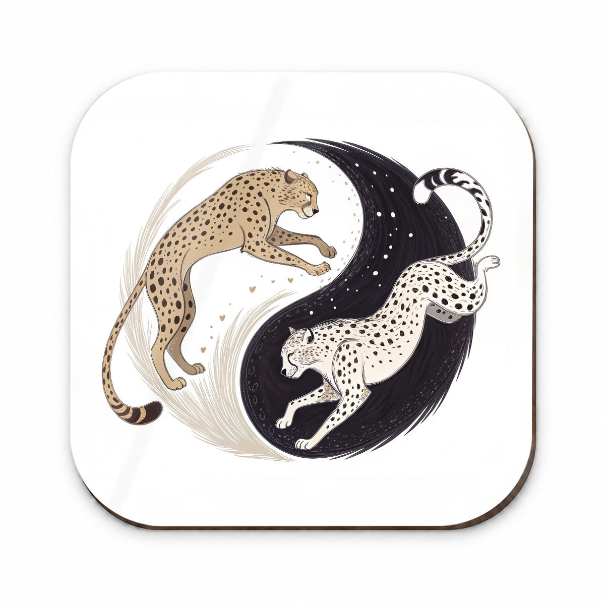 Two Cheetahs Yin Yang Fridge Magnet