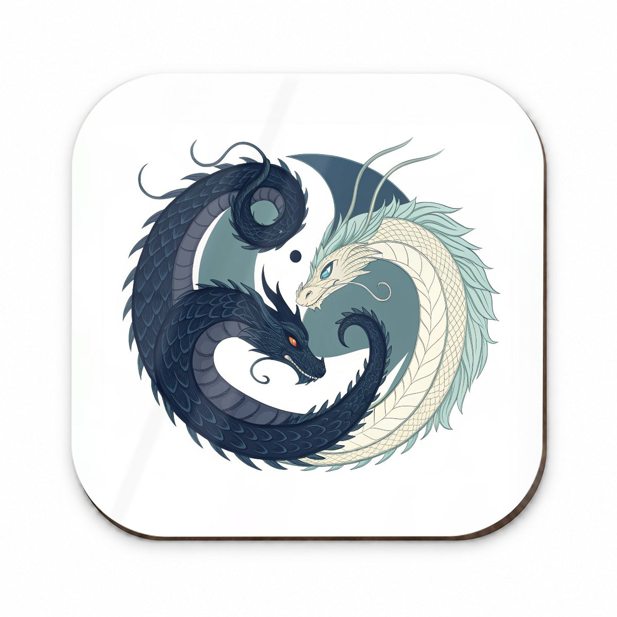 Two Dragons Yin Yang Fridge Magnet