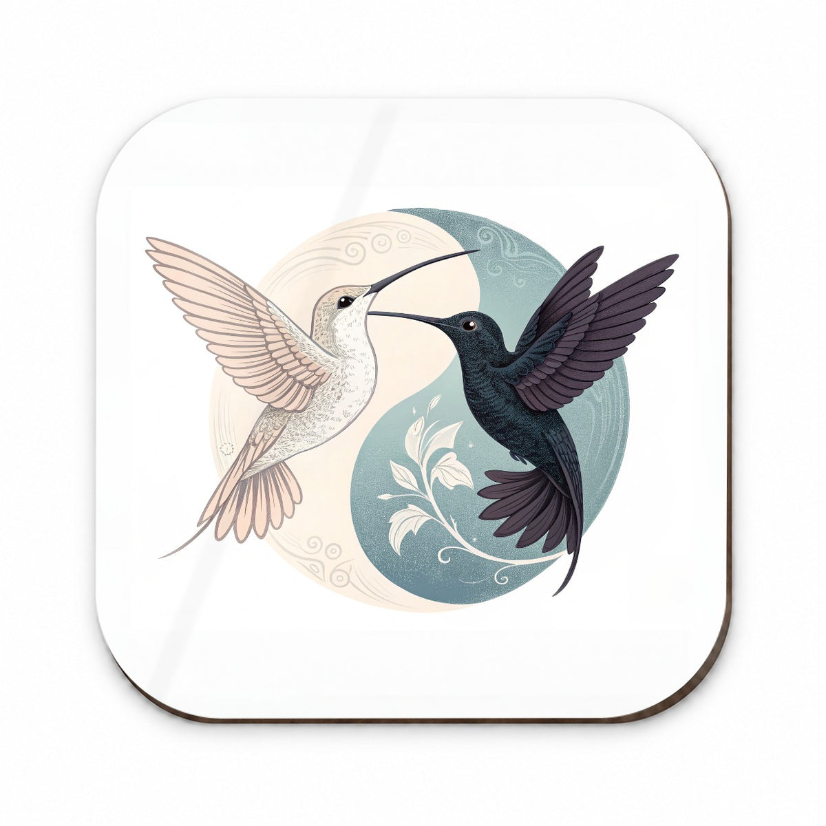 Two Hummingbirds Yin Yang Fridge Magnet
