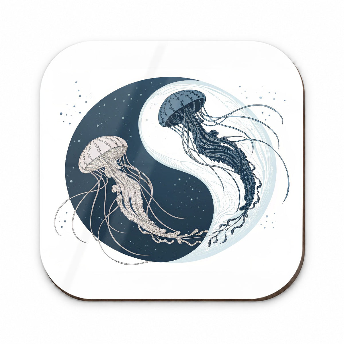 Two Jellyfish Yin Yang Fridge Magnet