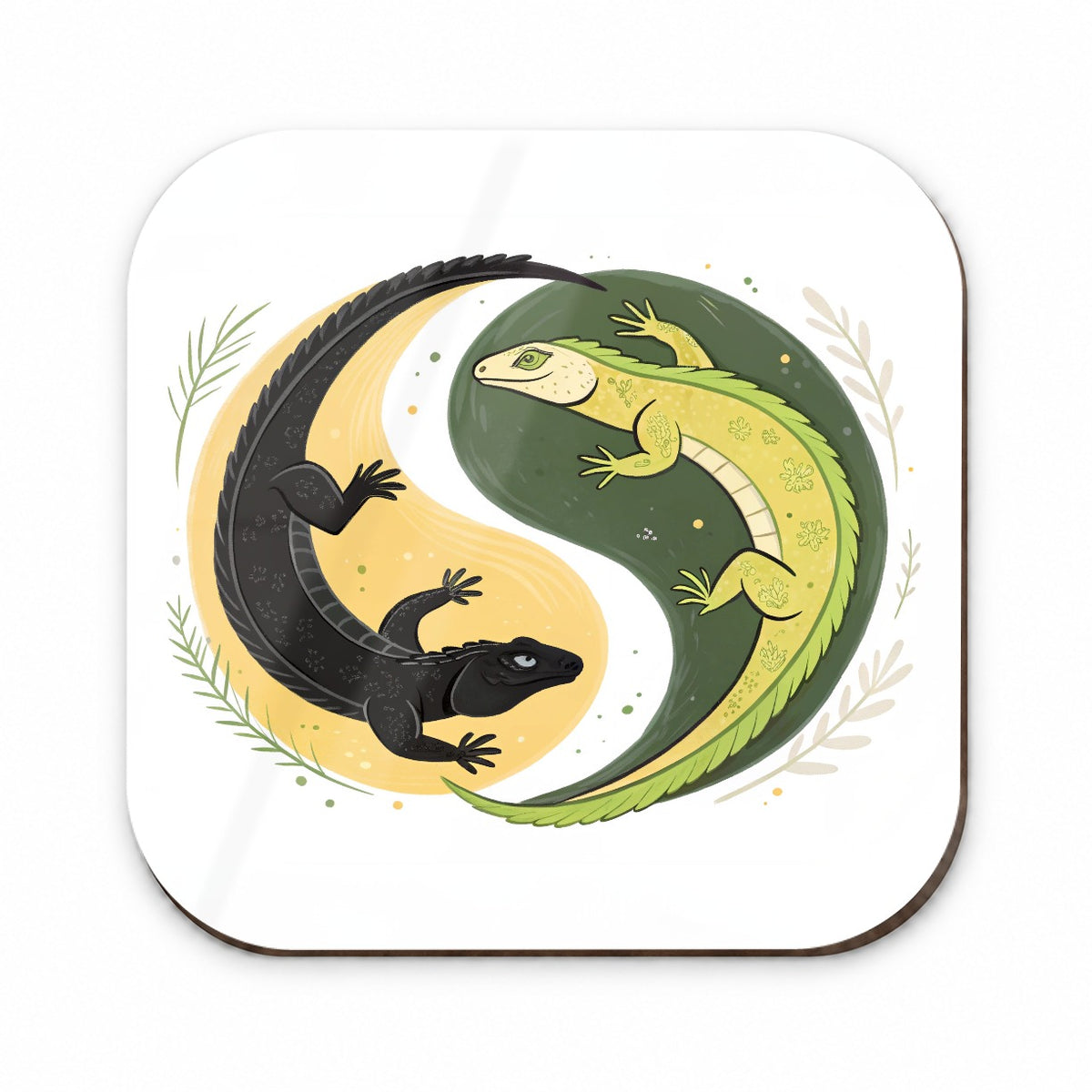 Two Komodo Dragons Yin Yang Fridge Magnet