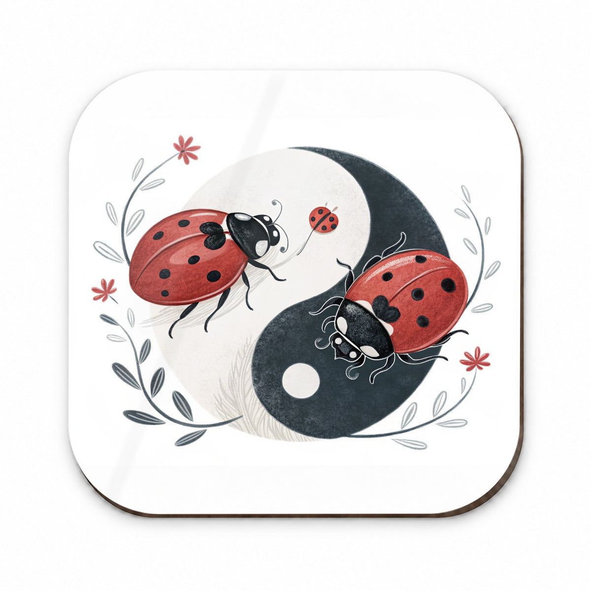 Two Ladybugs Yin Yang Cute Fridge Magnet