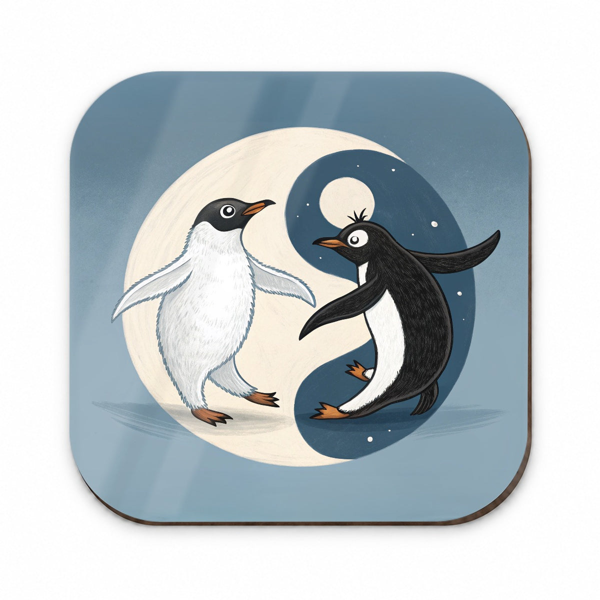 Two Penguins Yin Yang Fridge Magnet