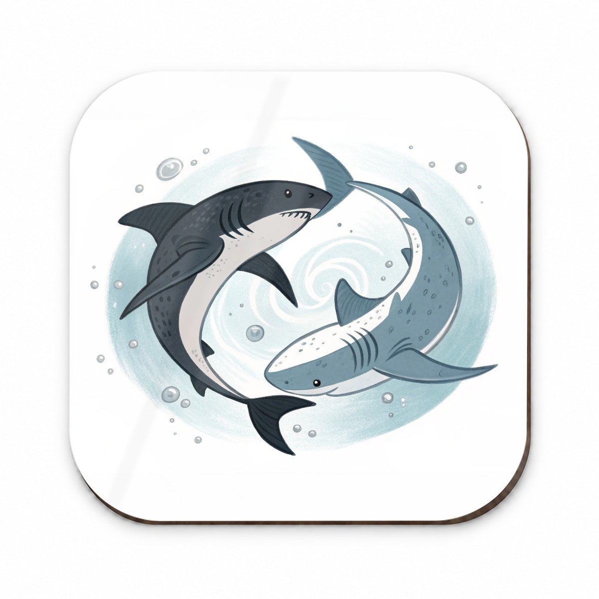 Two Sharks Yin Yang Fridge Magnet