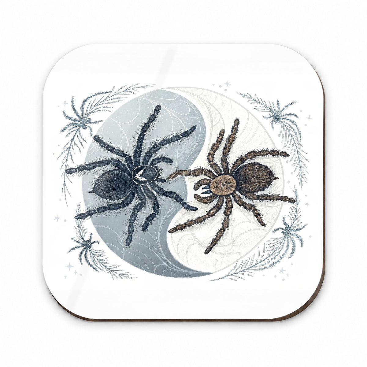 Two Tarantulas Spiders Yin Yang Fridge Magnet