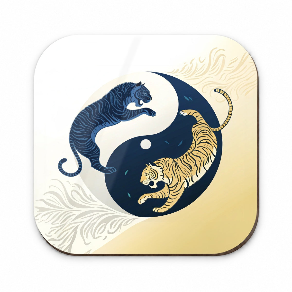 Two Tigers Yin Yang Fridge Magnet