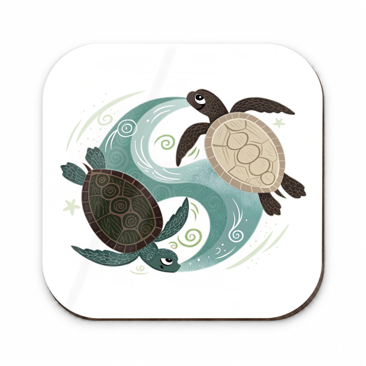 Two Turtles Yin Yang Fridge Magnet