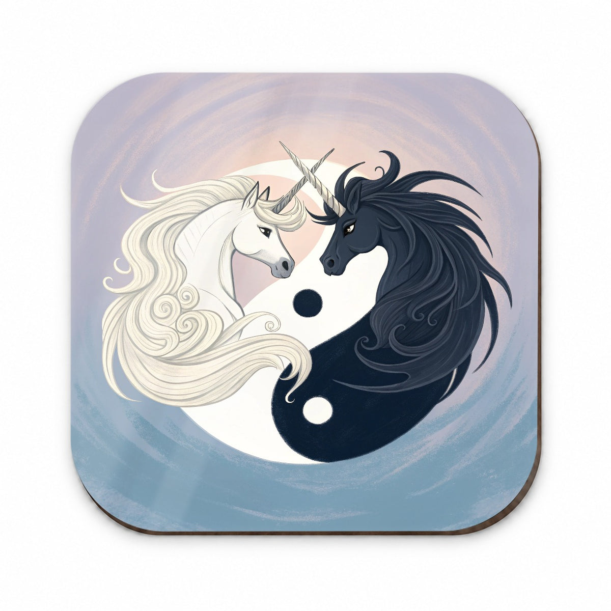Two Unicorns Yin Yang Fridge Magnet